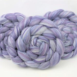 Merino Roving / Combed Top - Spinning Fiber - Custom Blended - Hyacinth