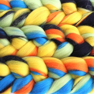 Merino Roving / Combed Top - Spinning Fiber - Custom Blended - Kapow!