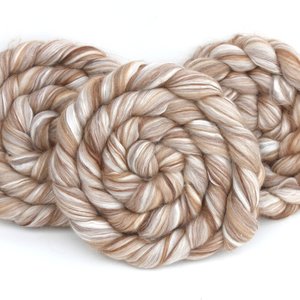 Blended Roving - Combed Top - Merino / Camel / Silk / Alpaca - Luxury Spinning Fiber