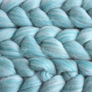 Alpaca / Merino Roving - Combed Top - Commercially Blended - Spinning Fiber - Poseidon