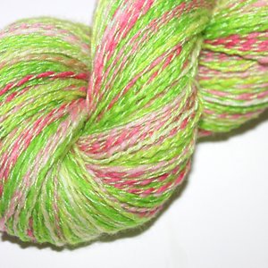 Handspun Twist Yarns | 2-Ply | Merino / Silk | Watermelon