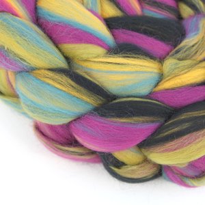 Merino Roving - Combed Top - Spinning Fiber - Custom Blended - Dark Side of the Moon