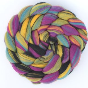 Merino Roving - Combed Top - Spinning Fiber - Custom Blended - Dark Side of the Moon
