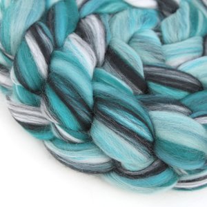 Merino Roving - Combed Top - Spinning Fiber - Custom Blended - Neptune Rising