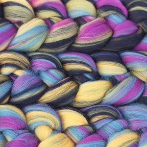 Merino Roving - Combed Top - Spinning Fiber - Custom Blended - Dark Side of the Moon