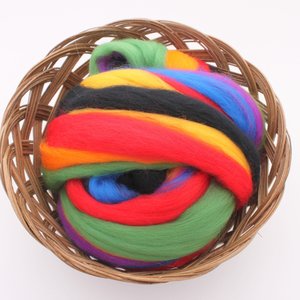 Merino Roving / Combed Top - Spinning Fiber - Custom Blended - Toucan Sam