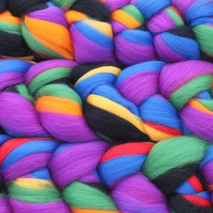 Merino Roving / Combed Top - Spinning Fiber - Custom Blended - Toucan Sam