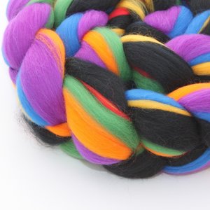 Merino Roving / Combed Top - Spinning Fiber - Custom Blended - Toucan Sam