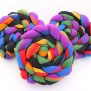 Merino Roving / Combed Top - Spinning Fiber - Custom Blended - Toucan Sam