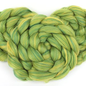 Blended Roving / Combed Top | Merino / Silk / Bamboo | Lemongrass