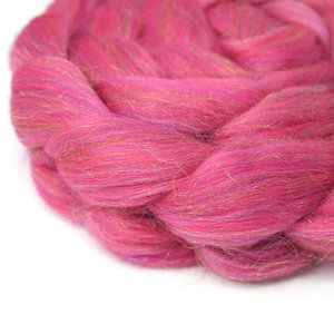 Merino / Firestar Roving - Combed Top - Commercially Blended - Spinning Fiber - Cream Soda