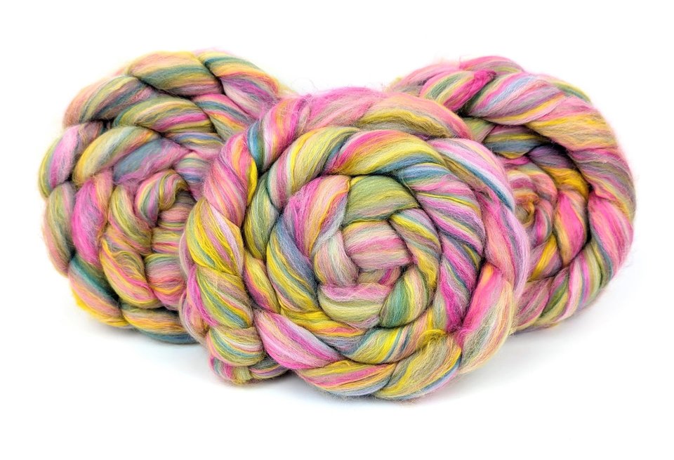 Merino Roving / Combed Top - Spinning Fiber - Custom Blended - Music Box
