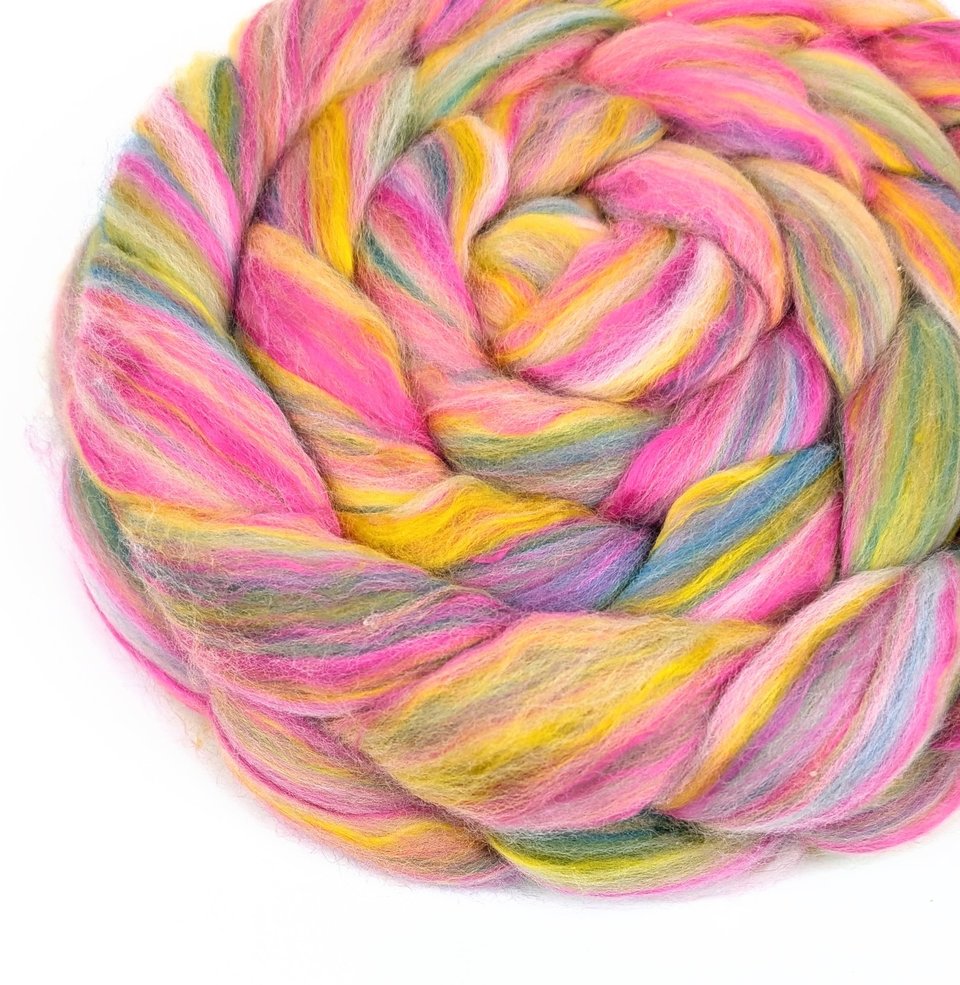 Merino Roving / Combed Top - Spinning Fiber - Custom Blended - Music Box