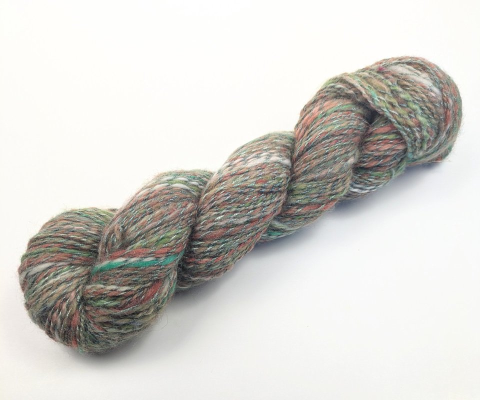 Handspun Twists Yarn | Wool / Silk | Pine Forest