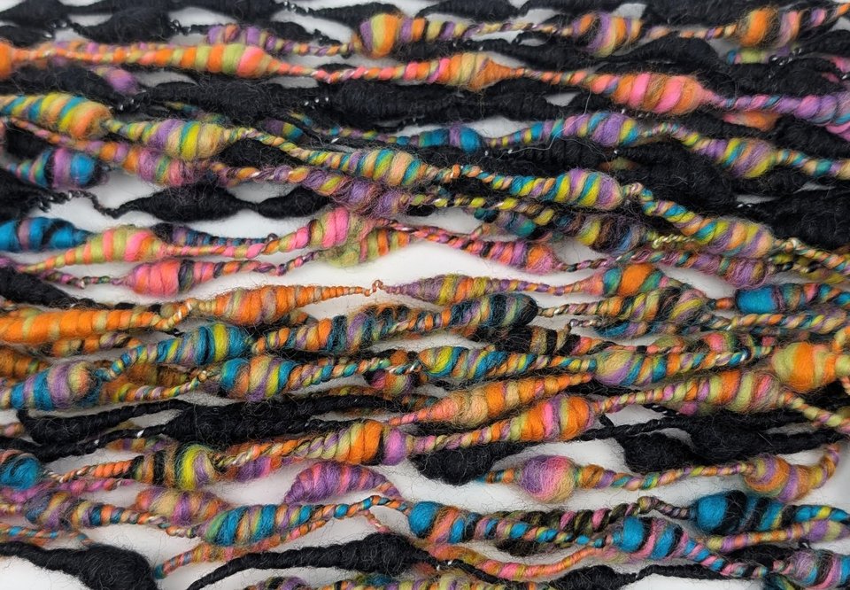 Handspun Art Yarn | Mixed Wool | Beehive Yarn