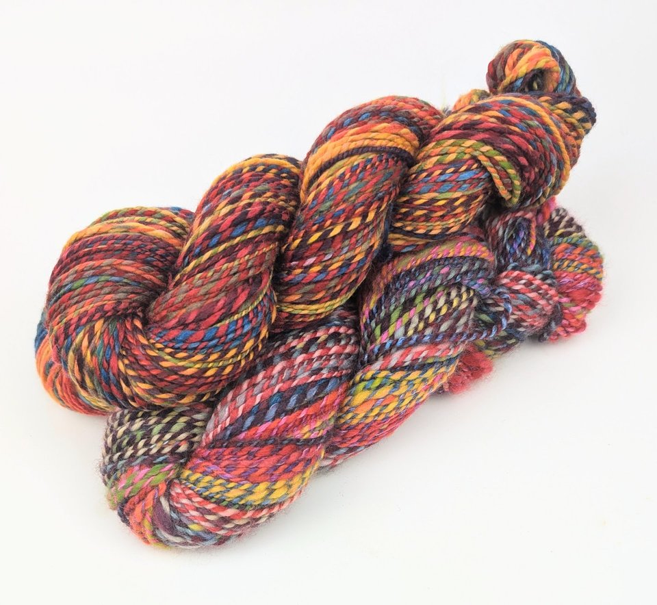 Handspun Yarn | Merino / Cashmere / Silk | Over The Rainbow