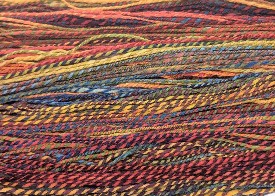 Handspun Yarn | Merino / Cashmere / Silk | Over The Rainbow