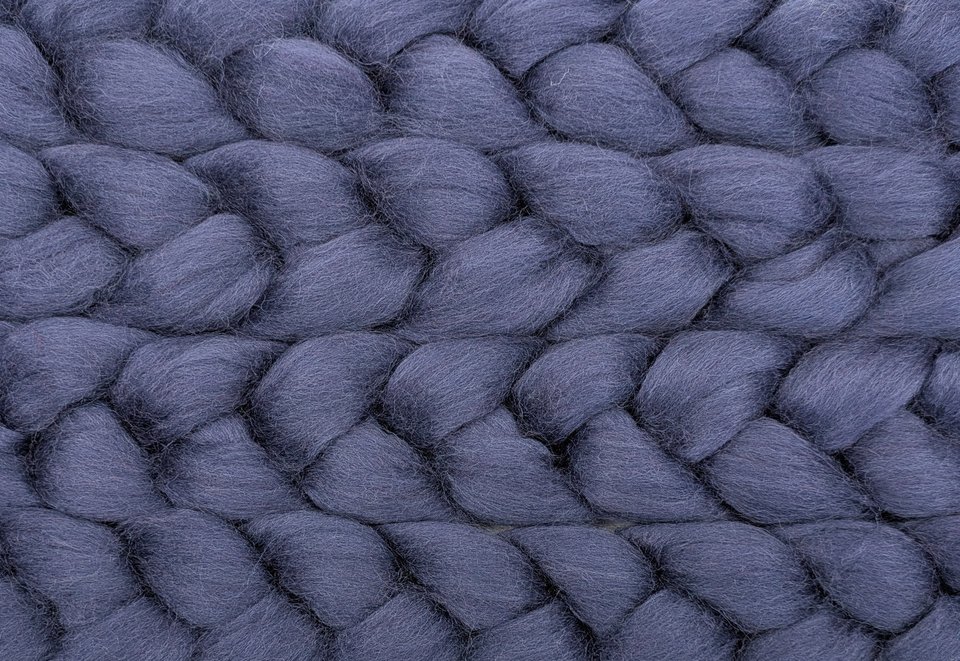 Commercially Dyed Roving | Corriedale | Navy Blue