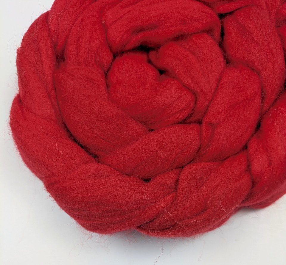 Commercially Dyed Roving | Nylon | Fire Engine Red