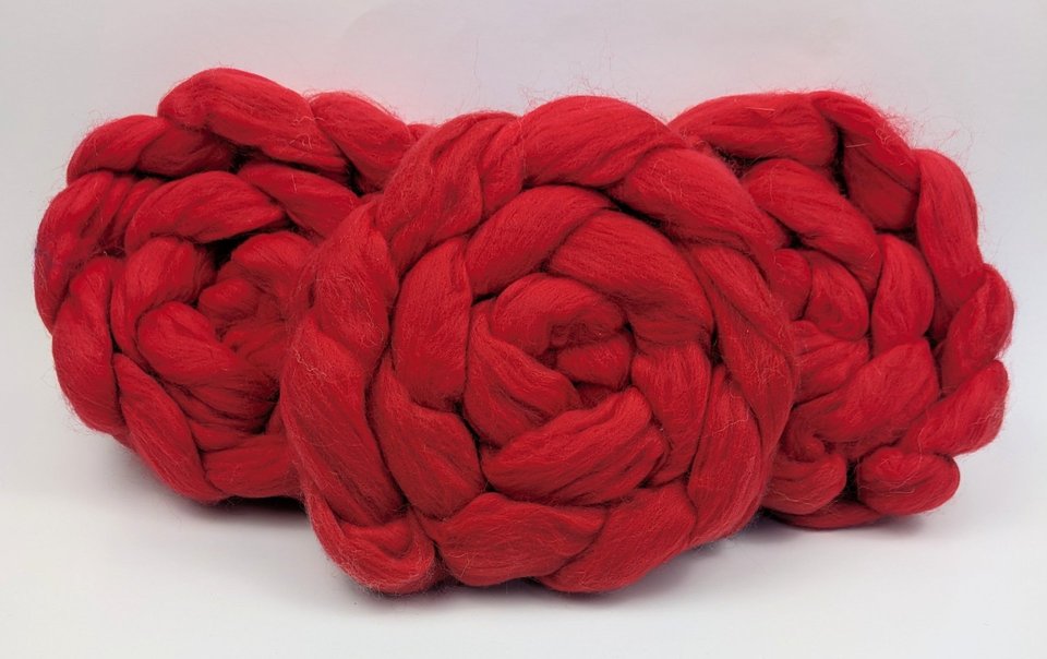 Commercially Dyed Roving | Nylon | Fire Engine Red