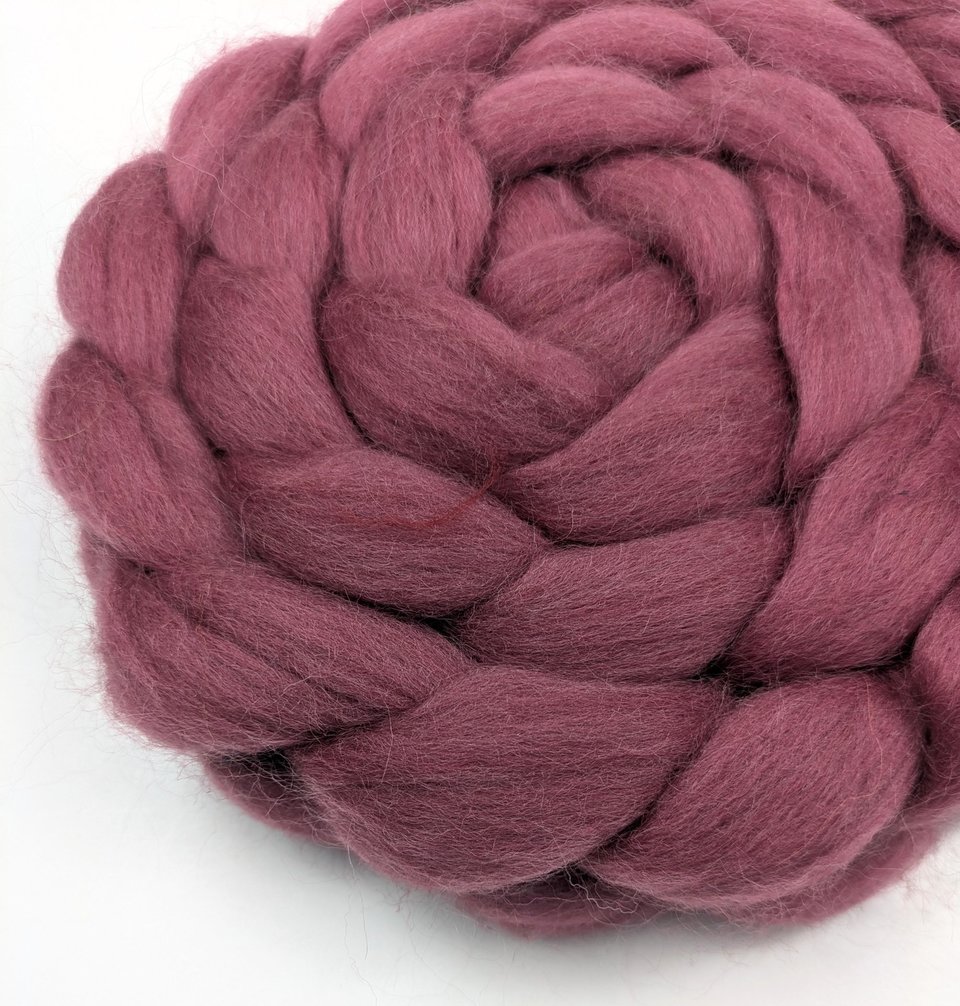 Commercially Dyed Roving | Corriedale | Rose
