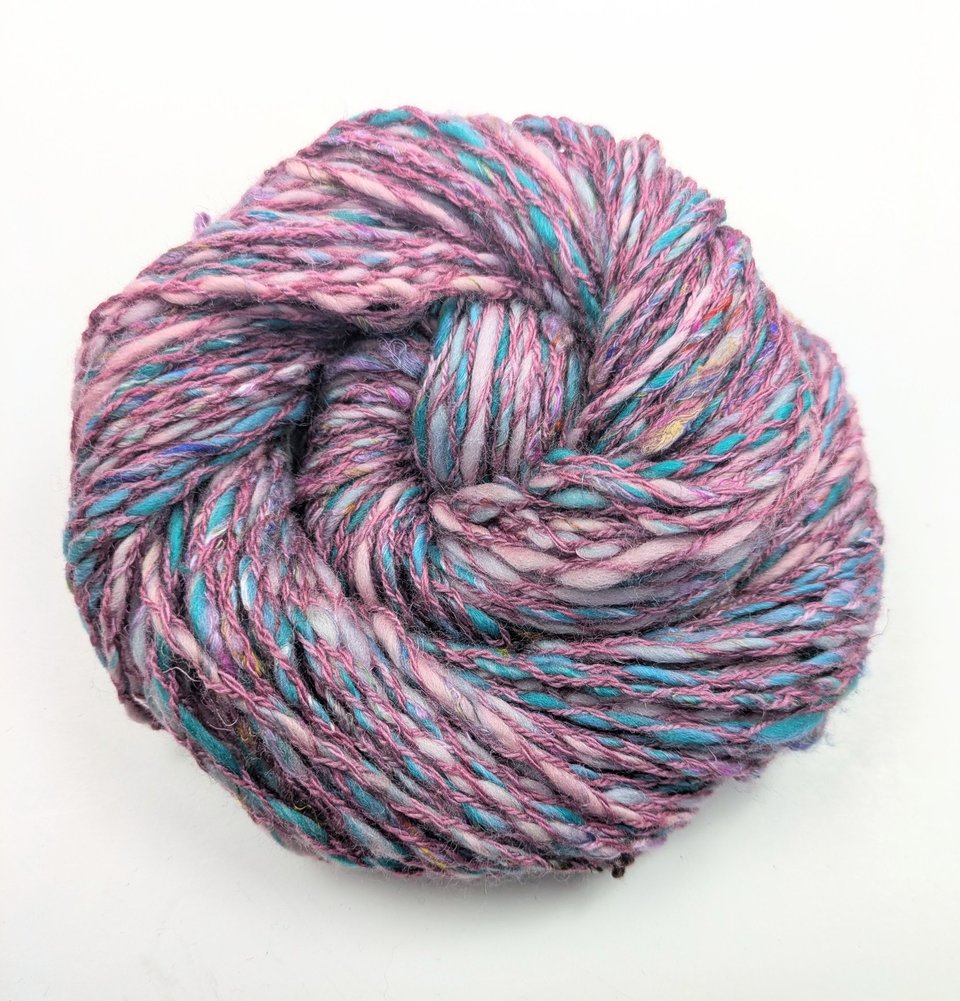 Handspun Yarn | Mixed Fibers / Silk | Handspun Crepe Yarn