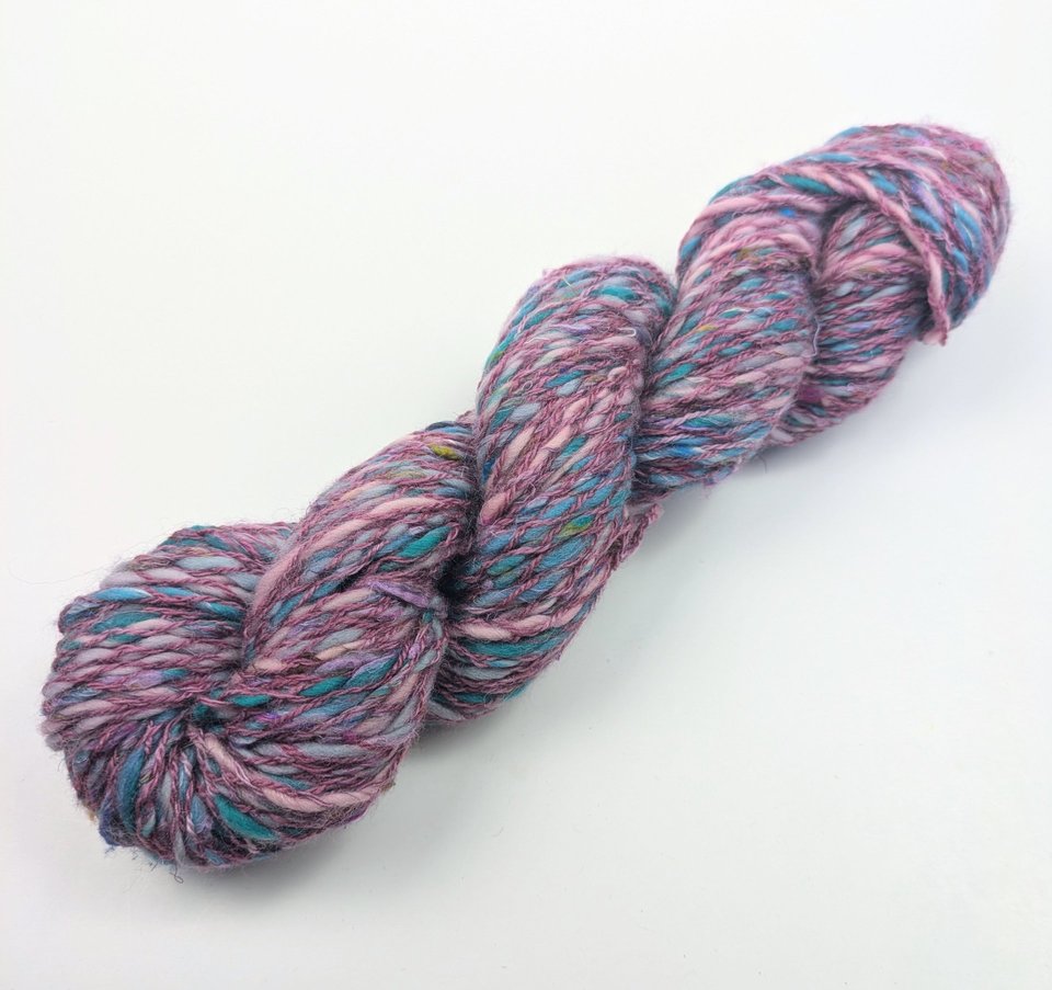 Handspun Yarn | Mixed Fibers / Silk | Handspun Crepe Yarn