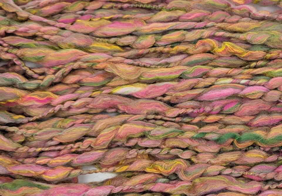 Handspun Thick and Thin Yarn | Merino | Hungry, Hungry Hippos