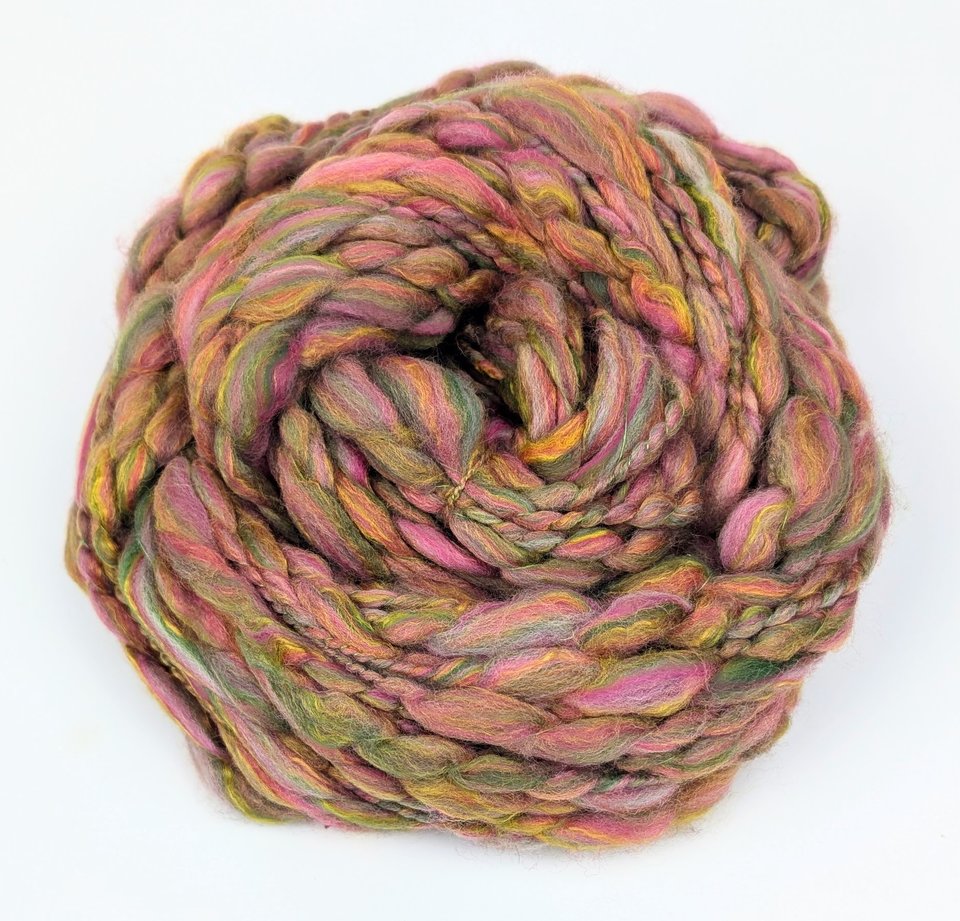 Handspun Thick and Thin Yarn | Merino | Hungry, Hungry Hippos