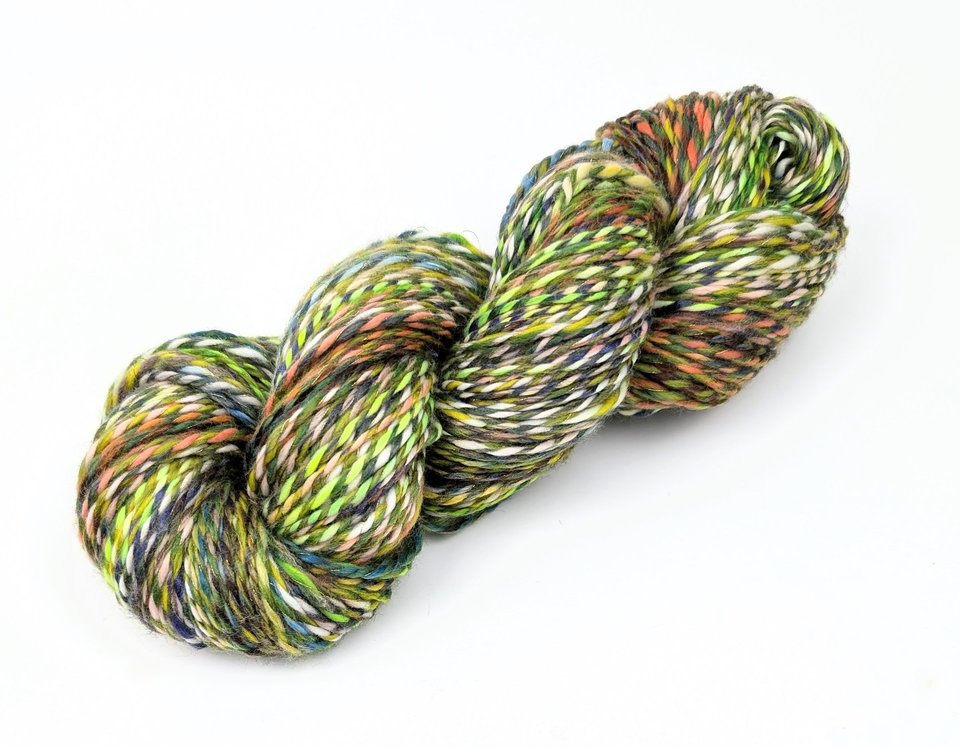 Handspun Thick and Thin Yarn | Faux Cashmere | Tequila Sunrise