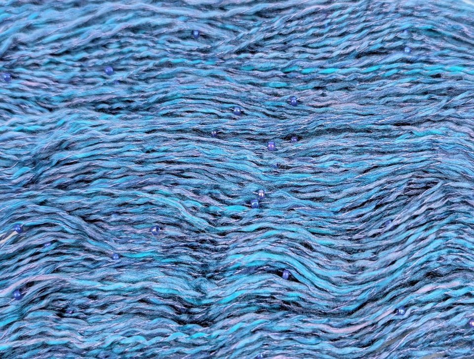 Handspun Beaded Yarn | Bamboo