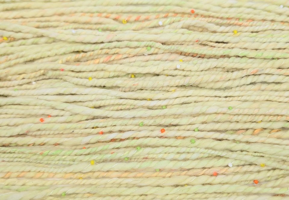 Handspun Beaded Yarn | Mixed Fibers