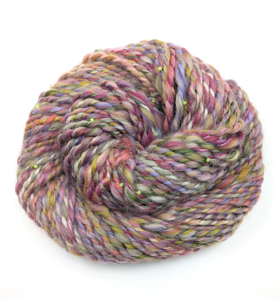 Handspun Beaded Yarn | Mixed Luxury Fibers