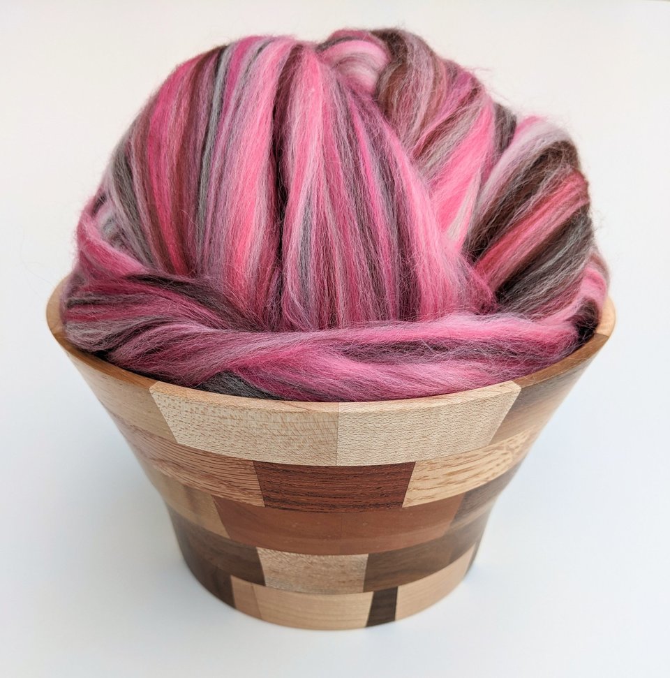 Merino Roving / Combed Top - Spinning Fiber - Custom Blended - Puppy Love