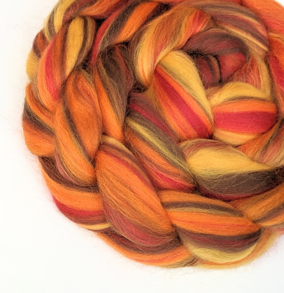 Blended Roving / Combed Top | Merino | Firestruck