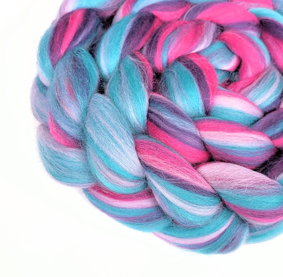 Blended Roving / Combed Top | Merino | Gumball