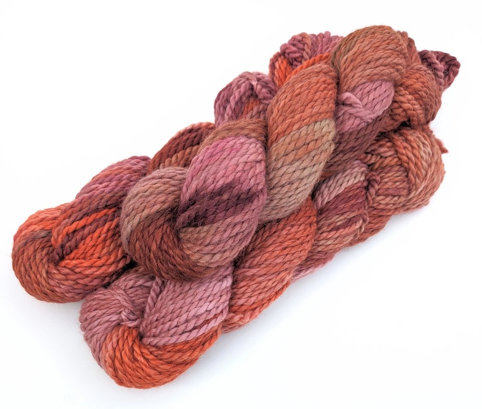 Hand Dyed. Hand Painted Yarn - Baby Alpaca / Merino - Love Shack