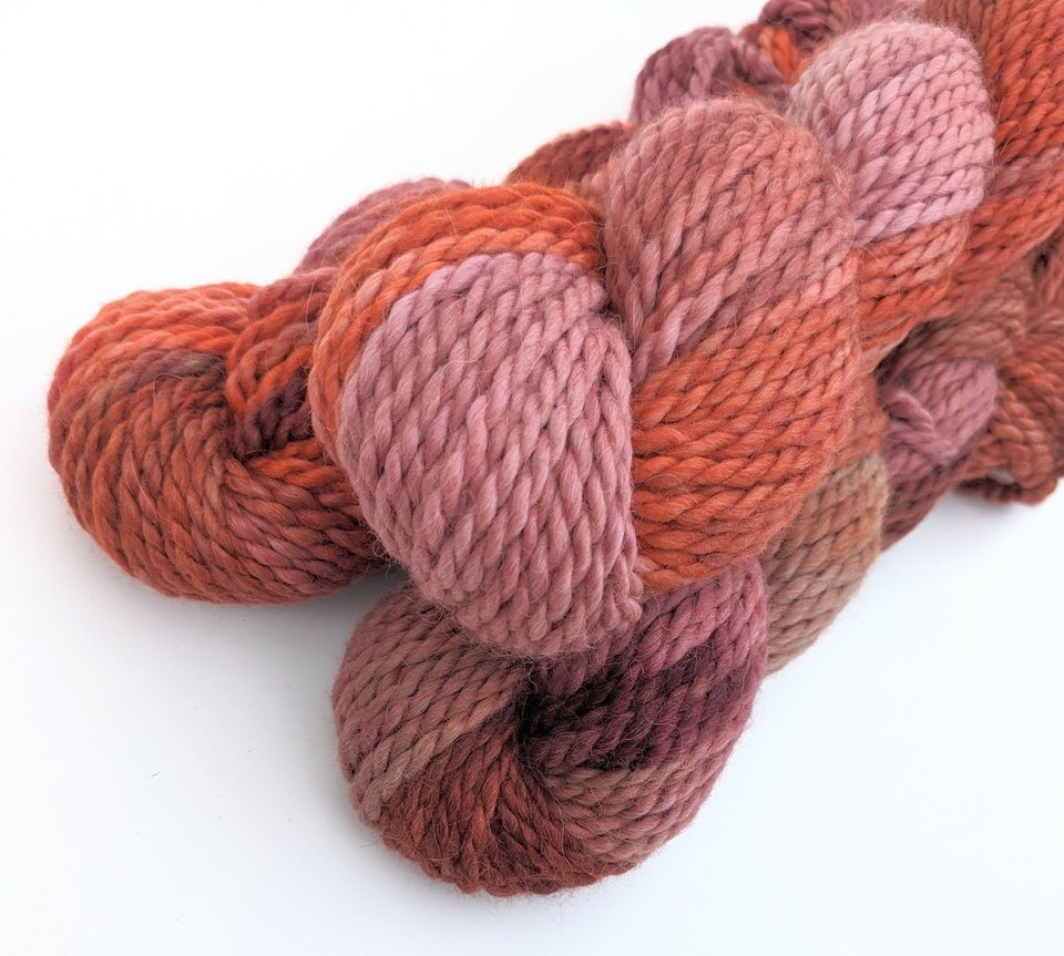 Hand Dyed. Hand Painted Yarn - Baby Alpaca / Merino - Love Shack