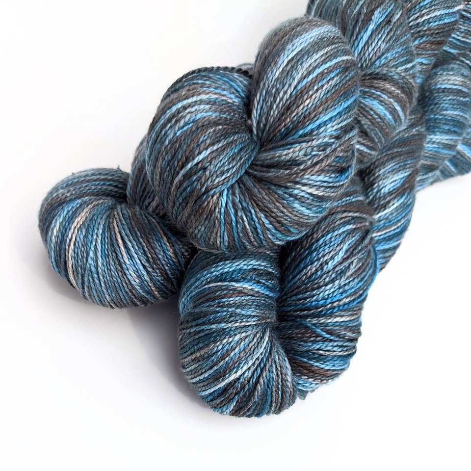 Hand Dyed. Hand Painted Yarn - Mulberry Silk - Fingering Weight Yarn - Bionic