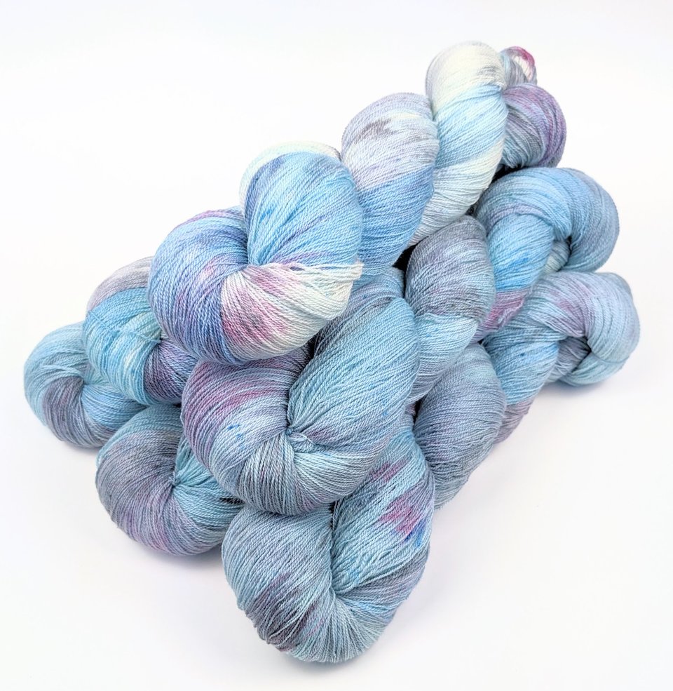 Hand Dyed / Painted Yarn | Lace Weight | Merino / Silk | Skyfall