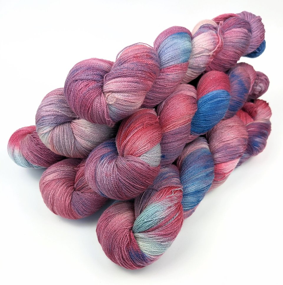 Hand Dyed / Painted Yarn | Lace Weight | Merino / Silk | Rocket