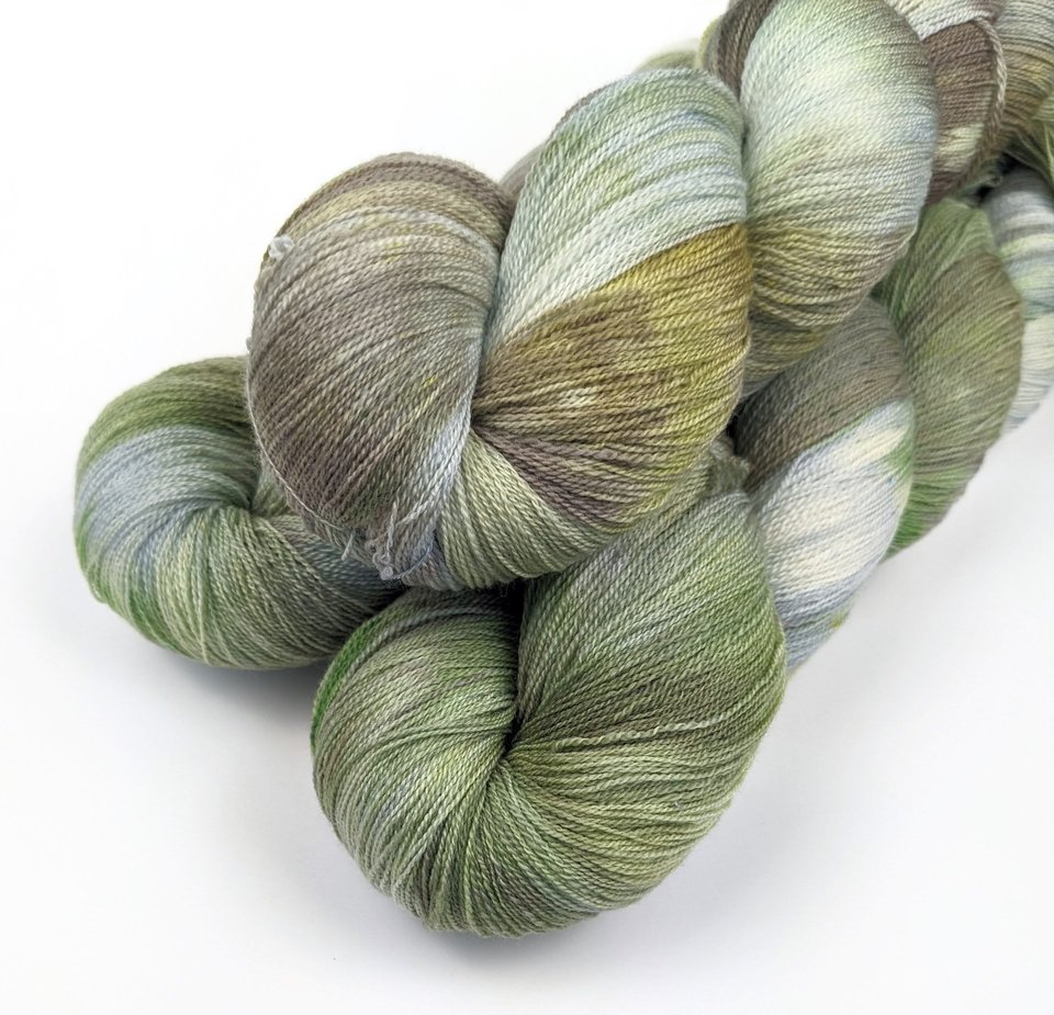 Hand Dyed / Painted Yarn | Lace Weight | Merino / Silk | Swamp Thing