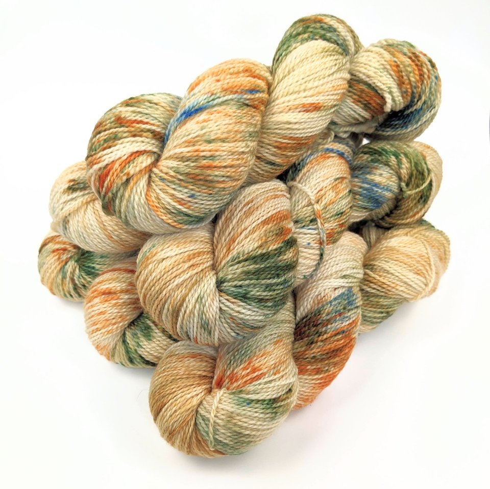 Hand Dyed / Painted Yarn | Fingering Weight |  SW Merino | Whiskey Sour