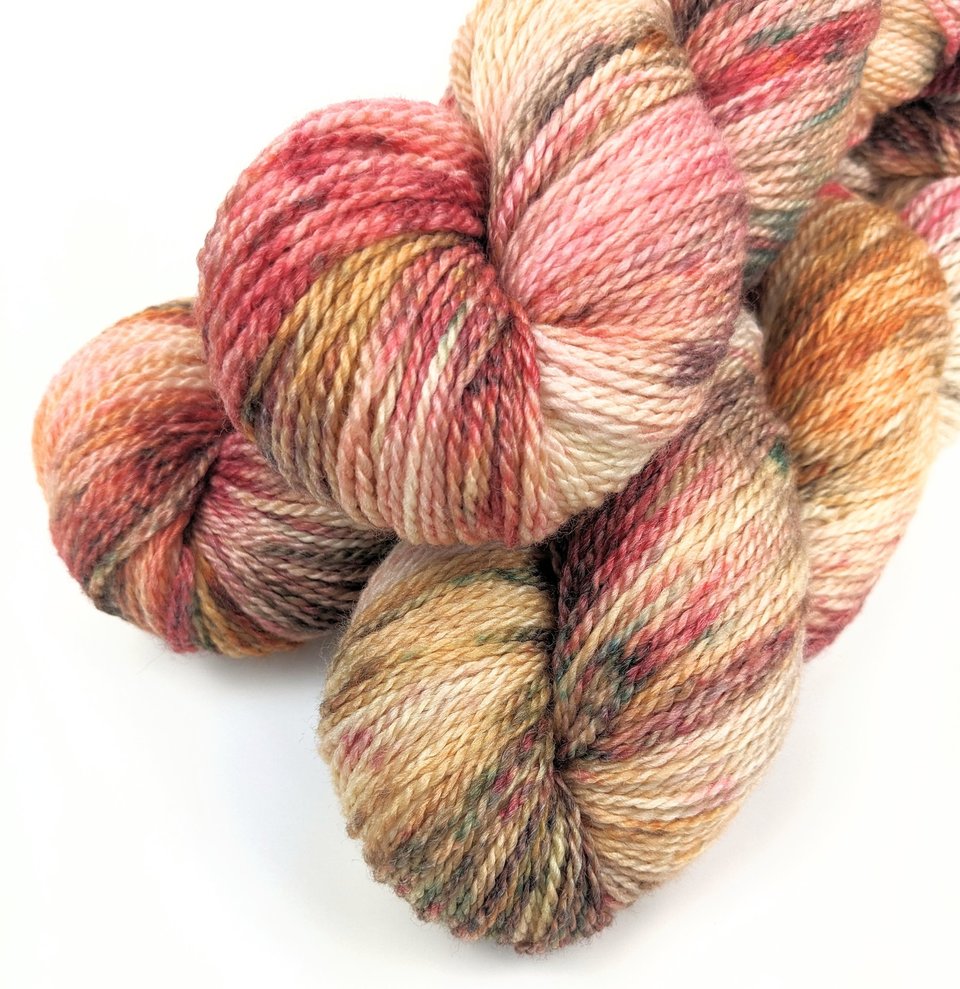 Hand Dyed / Painted Yarn | Fingering Weight | SW Merino / Bamboo | Fireside