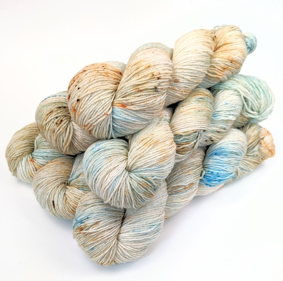 Hand Dyed / Painted Yarn | Fingering Weight |  SW Merino / Silk / Stellina | Cast Away