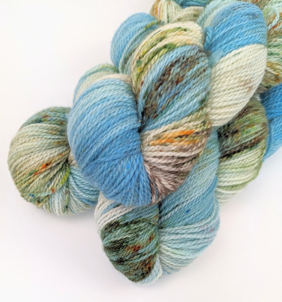 Hand Dyed / Painted Yarn | Fingering Weight | Merino / Nylon / Stellina | Mirage