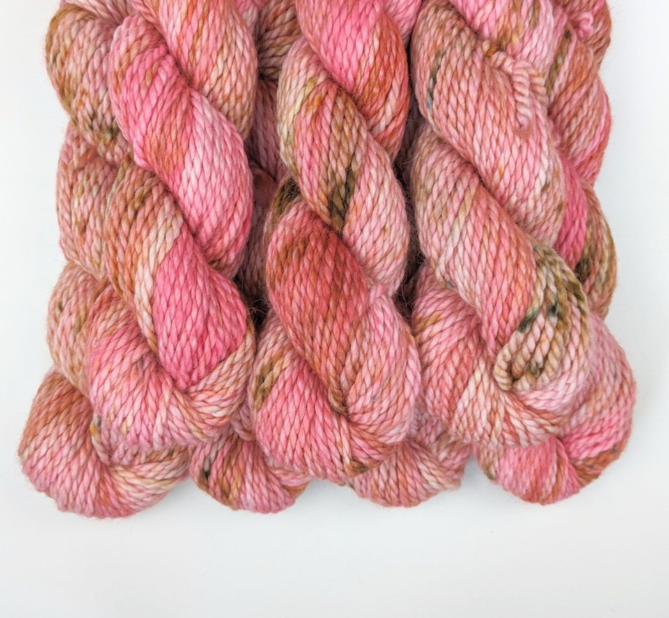 Hand Dyed. Hand Painted Yarn - Baby Alpaca / Merino - Bed Of Roses