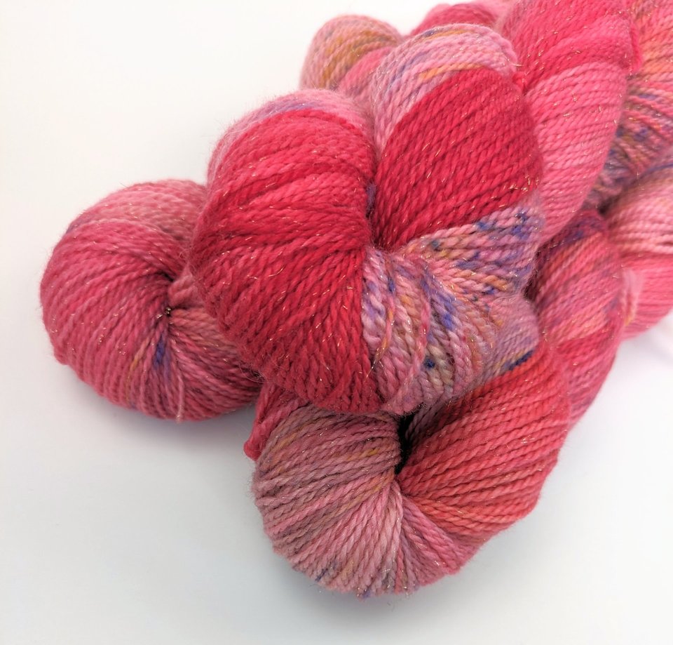 Hand Dyed / Painted Yarn | Fingering Weight | Merino / Nylon / Stellina | Think Pink