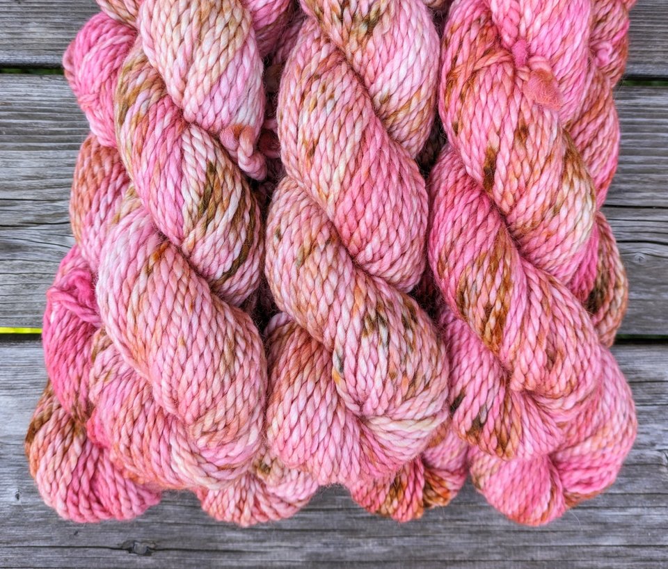 Hand Dyed. Hand Painted Yarn - Baby Alpaca / Merino - Bed Of Roses