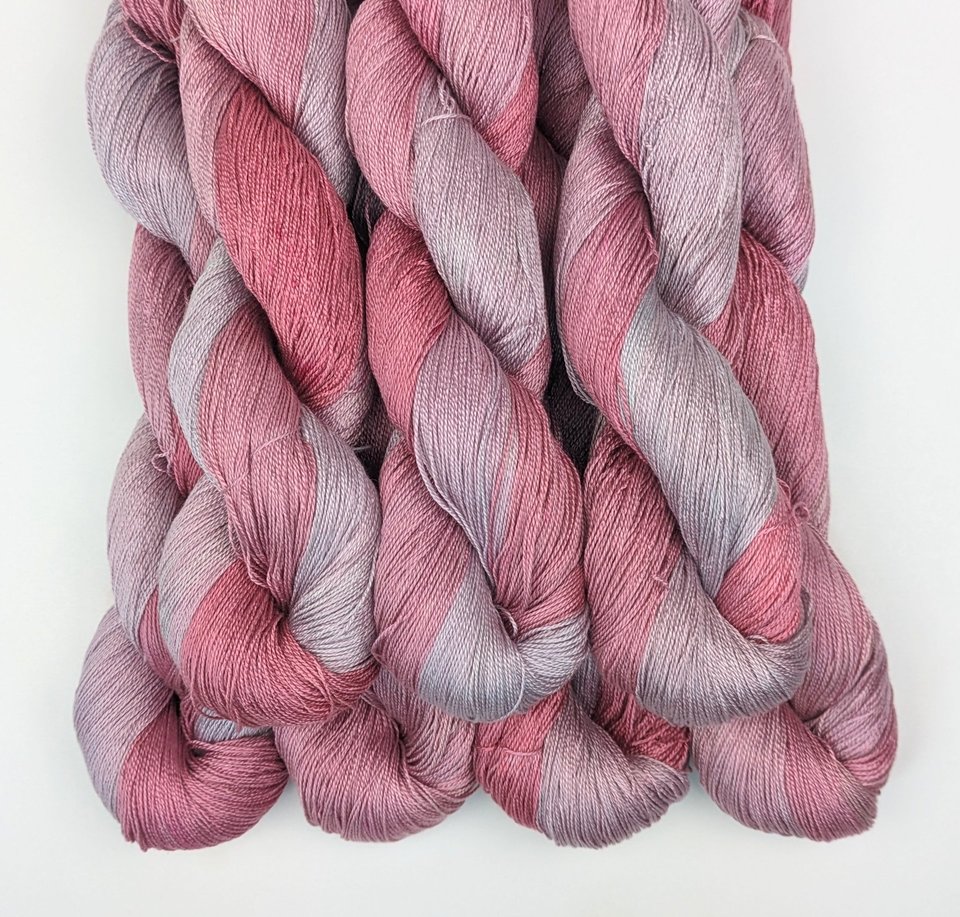 Hand Dyed. Hand Painted Yarn - Tencel - Lace Weight Yarn - High Society